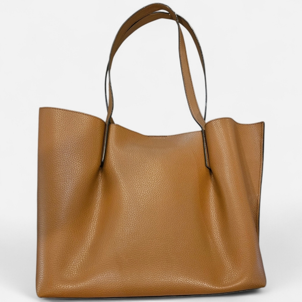 Michael Kors Emilia Large East West Center Zip Tote Bag Luggage Brown - Picture 3 of 12